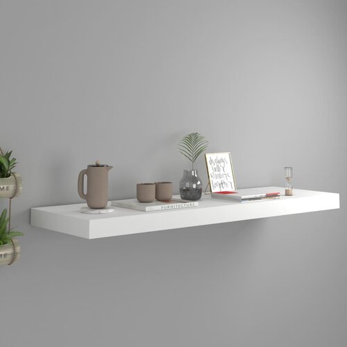  Plutajuća zidna polica bijela 80 x 23,5 x 3,8 cm MDF Slike