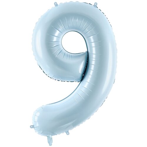 PARTY DECO balon iz folije številka ''9'', 72cm, svetlo moder Cene