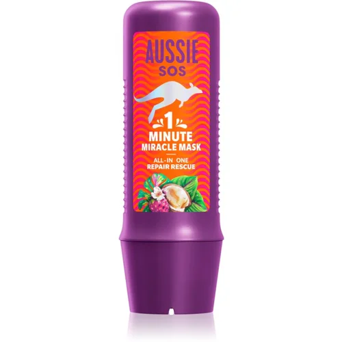 Aussie 1 Minute Miracle Repair Rescue intenzivna hranilna maska za suhe in poškodovane lase 250 ml