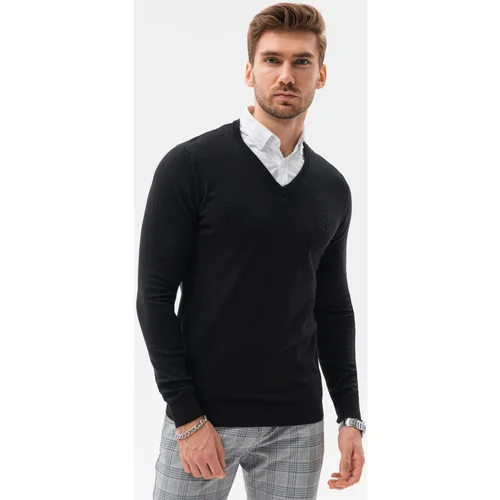 Ombre Puloverji Moški pulover (E120BLACK) pisana