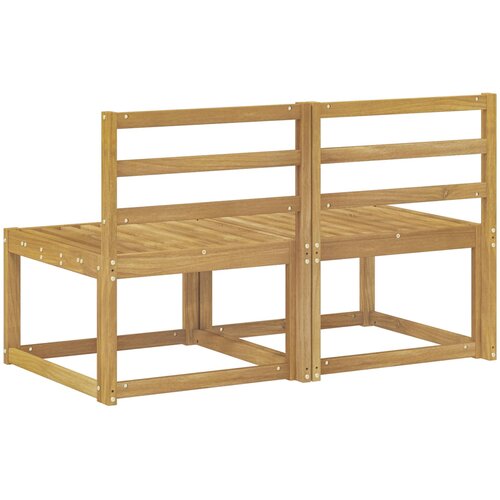  2 Komad Srednja sofa za van Čvrsto drvo akacije Bijela Slike