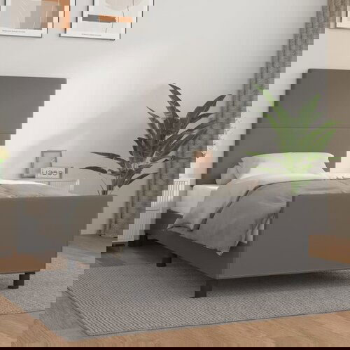 VidaXL Okvir za krevet s uzglavljem sivi 90x190 cm od umjetne kože Slike
