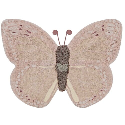 Lorena Canals Svetlo rožnata/bež pralna ročno tkana bombažna otro&amp;scaron;ka preproga 90x120 cm Baby Butterfly &amp;ndash; Slike