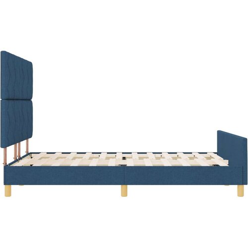 VidaXL krevet od plavog platna 140x190 cm Slike