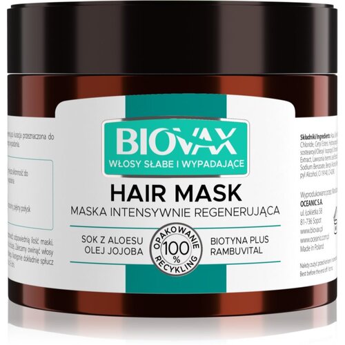 BIOVAX Falling Hair maska za okrepitev las proti izpadanju las 250 ml Cene