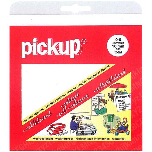  Set nalepk Pickup (396 številk, bele barve, višina: 10 mm) Cene
