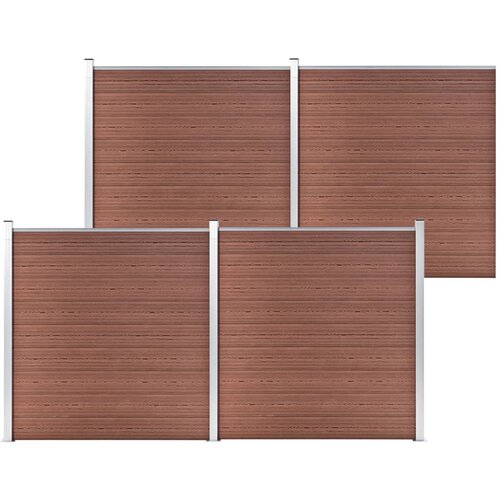 vidaXL Vrtna ograja WPC 699x186 cm rjava Cene