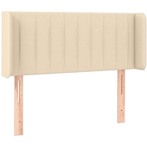  Uzglavlje s u&amp;scaron;ima krem 83x16x78/88 cm od tkanine Slike