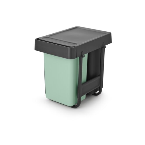 Brabantia Mentol zelena/tamno siva plastična kanta za smeće za odvojeni otpad/ugradbena 30 l Sort&amp;amp;Go &amp;ndash; Slike