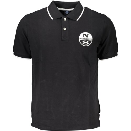North Sails MEN&#39;S BLACK SHORT SLEEVED POLO SHIRT Cene