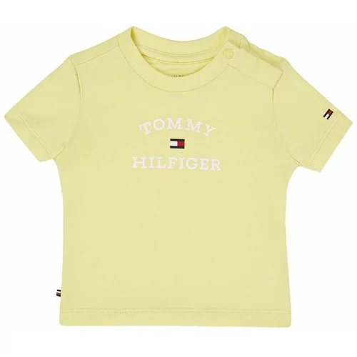Tommy Hilfiger Kratka majica za dojenčka rumena barva