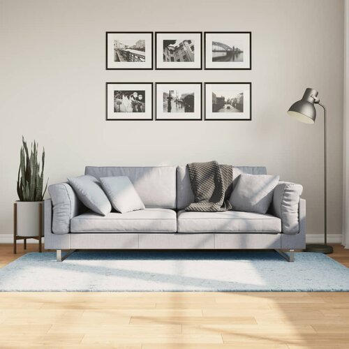 VidaXL Tepih HUARTE kratkih vlakana mekani i perivi plavi 100x200 cm Slike
