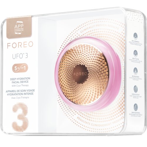 Foreo ufo 3 pametna naprava za hidracijo obraza, biserno roza Cene