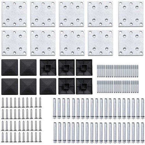  Set panela za ogradu WPC 1484 x (105 - 186) cm crni Slike