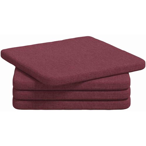 vidaXL Sedežne blazine 4 pcs Vinorodna rdeča 40 x 40 x 3 cm blago, (5000111730) Cene