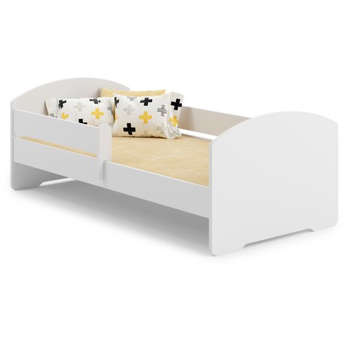 Kobi Furniture Luk - enojna postelja 160x80 bela, v kompletu z ograjo in vzmetnico, (20630373) Cene