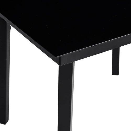  5-dijelni vrtni blagovaonski set s jastucima od poliratana crni Crna 160 x 80 x 74 cm Slike