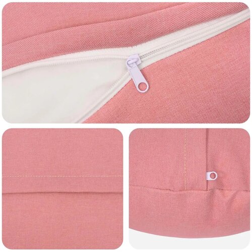  Jastuk s jastukom HEERLEN 2 kom. Ružičasta Tkanina - Ružičasta &amp;Oslash; 30 cm 2 Slike