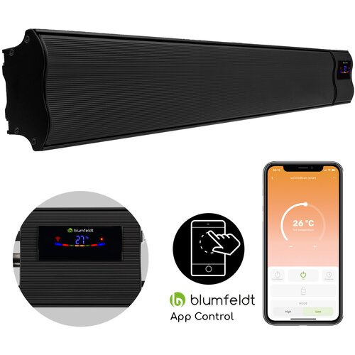 Blumfeldt Cosmic Beam Smart 24, infracrveni grijač, 2400 W, kontrola aplikacija, crna Slike