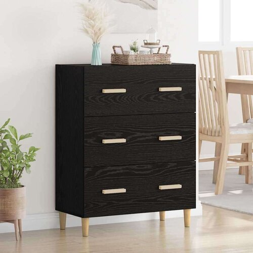 vidaXL Kreveta Crni hrast 34 x 69.5 x 90 cm Konstruirano drvo Cijene