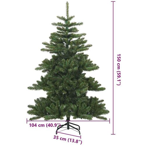 VidaXL Umjetno božićno drvce s nogom Zelena 150 cm PVC, čelik Slike