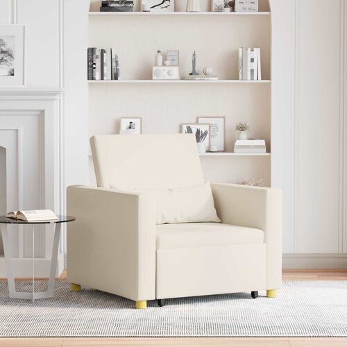 SOFA na razvlačenje Singl Krem bijelo 90 x 165 x 87 cm tkanina Cene