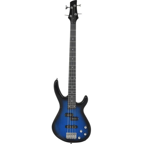  Električna bas gitara za početnike s torbom plavo-crna 4/4 46 &amp;quot; Slike