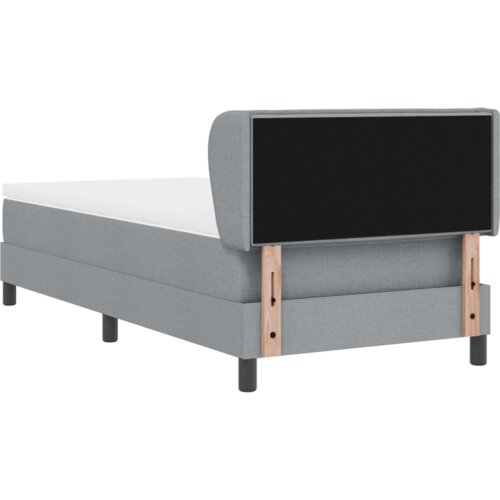 Box Spring Krevet s Madracem Svjetlosiva 90x190 cm Tkanina Slike