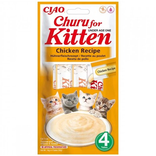 Inaba churu Kitten za mačke - Piletina 4x14g Slike