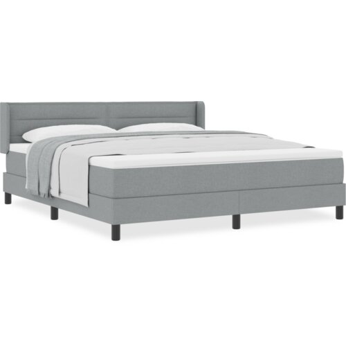  Krevet s podnicom s madracem svjetlosiva 180x200 cm tkanina Slike