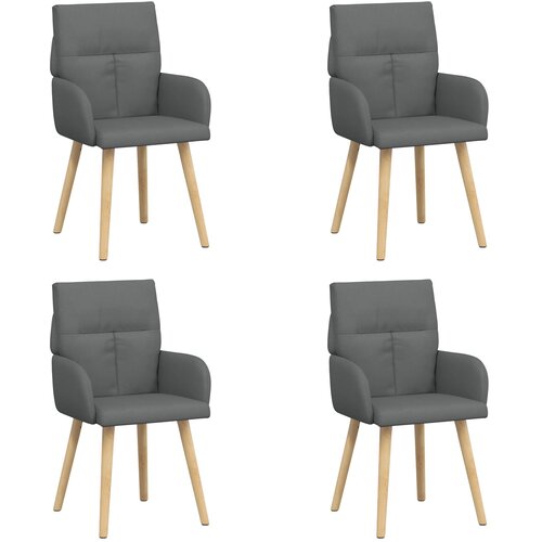 vidaXL Jedilni stoli 4 pcs Blago Temno siva 60 x 56 x 96 cm, (5000296828) Cene