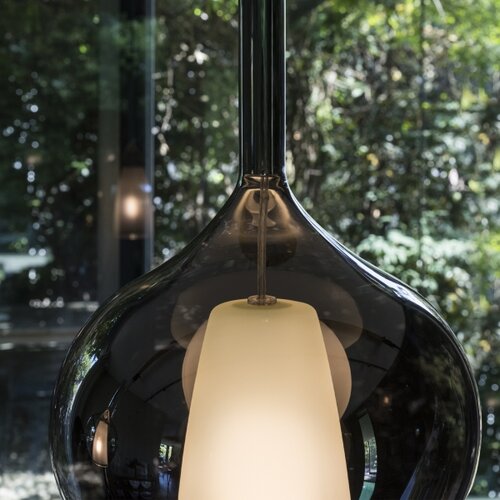 Ideal Lux luster na sajli kalique 1xE27/42W/230V prečnik 18 cm dimljeno crna Slike