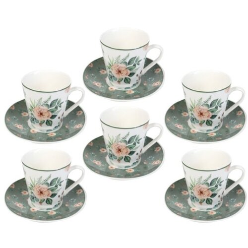 porcelan SET ZA KAFU 6_1(ZEL_CVIJECE) JH-150V-140 SIGMA Cijene