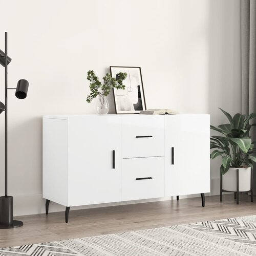 The Living Store Komoda visok sijaj bela 100x36x60 cm inženirski les - Komoda, (21661849) Slike
