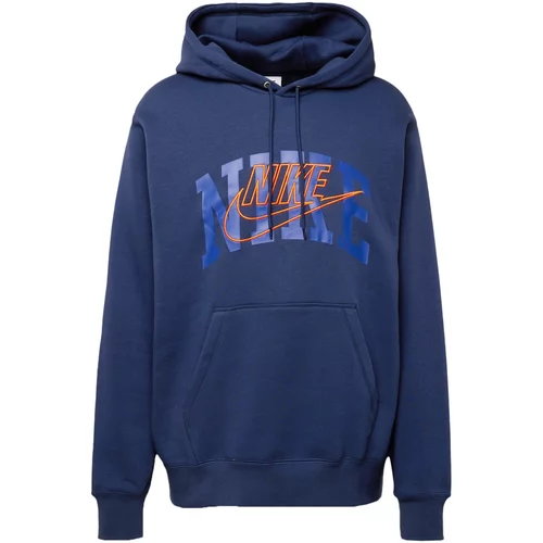 Nike Sportswear Sweater majica plava / mornarsko plava / narančasta