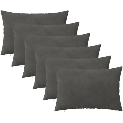  Jastuk s jastukom HEERLEN 6 kom. Tamnosiva Bar&amp;scaron;un - Tamnosiva 30 x 50 cm 6 Slike