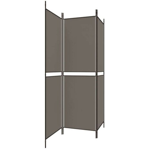  pregrada s 3 panela antracit 150 x 220 cm od tkanine Slike