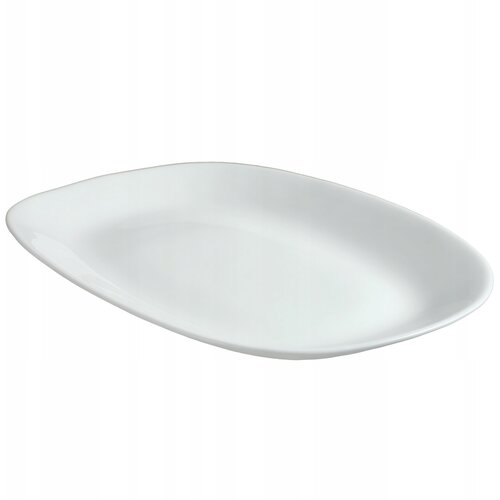 KADAX Ovalni stekleni servirni pladenj 22x16 cm za prigrizke bel, (5000355828) Slike
