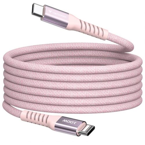 Verbatim Sync&Charge 100W 120cm USB-C/USB-C Magnetic pink 31857 Cene