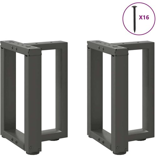 VidaXL Noge za stolić T-oblika 2 kom antracit 38x25x(42-43) cm čelik Slike
