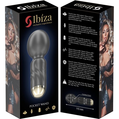 Ibiza Mini MasaŽer Pocket Wand Black Slike