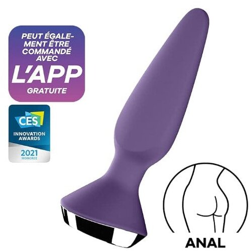 Satisfyer Vibracijski analni čep Plug-ilicious 1, vijoličen Slike