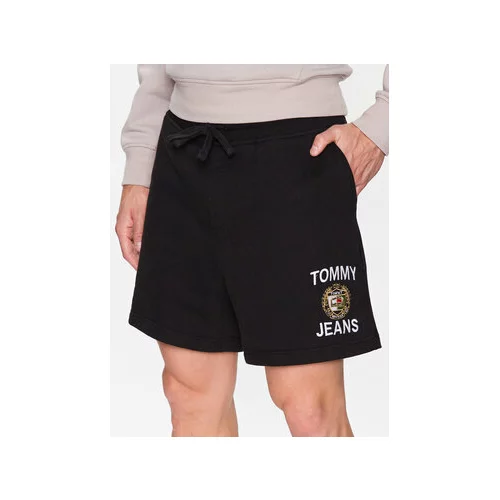 Tommy Jeans Športne kratke hlače Luxe DM0DM16424 Črna Regular Fit