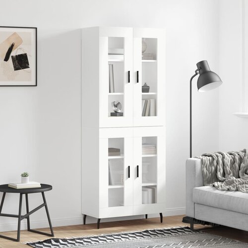  Visoka komoda bijela 69,5x34x180 cm konstruirano drvo Cijene