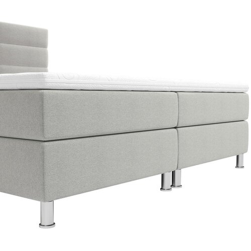 CARRYHOME POSTELJA Z VZMETNICO 140 cm x 200 cm , tekstil siva Slike