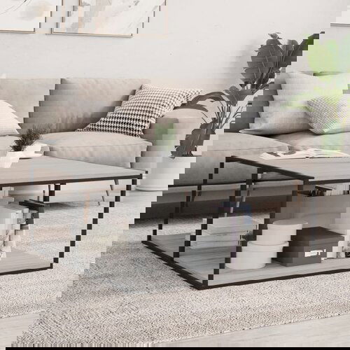 VidaXL Stenske police 4 kosi siva sonoma 80x50x1,5 cm inženirski les Slike