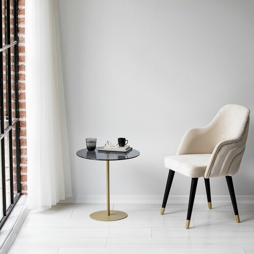 Woody Fashion Chill-Out - Gold, Dark Grey GoldDark Grey Side Table Slike
