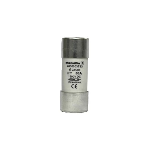 Weidmüller FUSE WSFL 22X58 50A 1K5V GPV finožični osigurač Sadržaj 10 St. Cijene