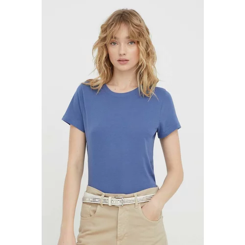 Hollister Co. Kratka majica ženski, mornarsko modra barva