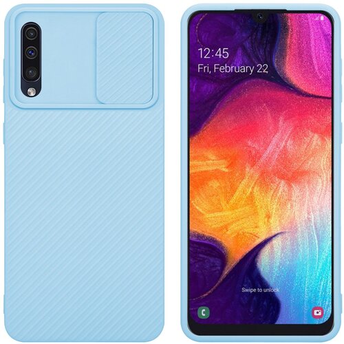 Cadorabo Ohi&amp;scaron;je, združljiv s Samsungom v Bonbon Light Blue - Za&amp;scaron;čitni pokrov iz fleksibilnega silikona TPU in z za&amp;scaron;čito pred kamero, (20593204) Slike